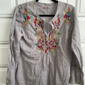 Johnny Was Embroidered Shirt